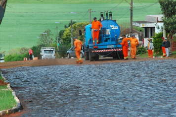 Foto - Inicio do asfalto na Getulio Vargas