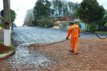 Foto - Inicio do asfalto na Getulio Vargas