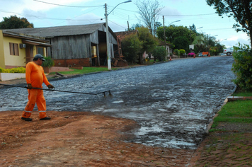 Foto - Inicio do asfalto na Getulio Vargas