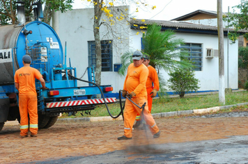 Foto - Inicio do asfalto na Getulio Vargas