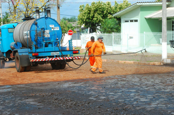 Foto - Inicio do asfalto na Getulio Vargas