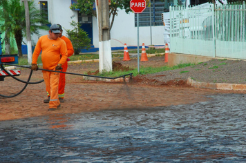 Foto - Inicio do asfalto na Getulio Vargas