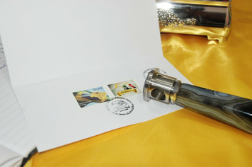 Foto - Lançamento do Carimbo Postal - Cinquentenário de Pejuçara