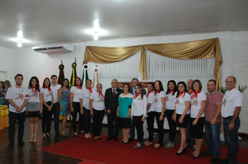 Foto - Lançamento do Carimbo Postal - Cinquentenário de Pejuçara