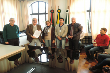 Foto - Prefeito recebe Deputado Federal Pedro Westphalen