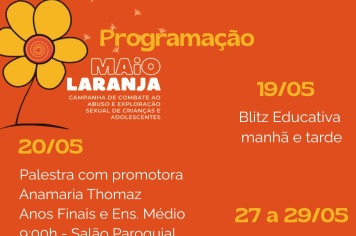 Prefeitura de Pejuçara realiza programação especial do Maio Laranja