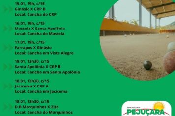 Quarta rodada do Campeonato Municipal de Bocha Tradicional