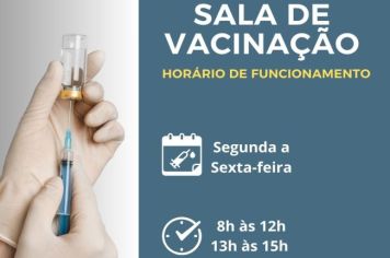 Sala de Vacinação com novo horário de funcionamento