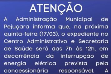 Atenção para o horário de expediente no dia 17/03