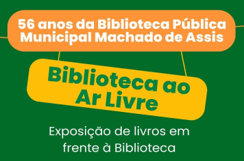 Exposição de livros será realizada em frente à Biblioteca Pública Municipal