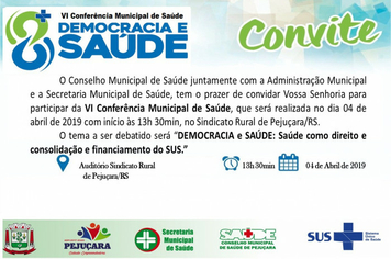 Administração realizará 6ª conferência municipal de saúde em abril