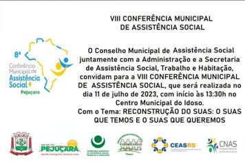 VIII Conferência Municipal de Assistência Social