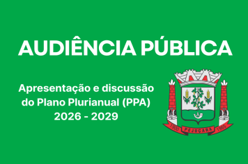Audiência Pública do Plano Plurianual (PPA) 2026-2029