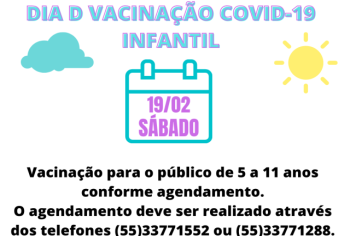DIA D VACINAÇÃO INFANTIL CONTRA A COVID-19 