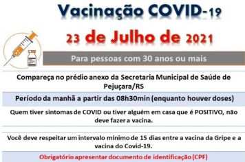 VACINAÇÃO CONTRA A COVID-19