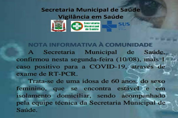 Caso 21 da Covid-19 é diagnosticado em Pejuçara