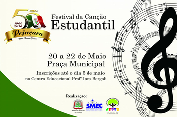 Festival da Canção Estudantil acontece nos dias 21 e 22 de maio