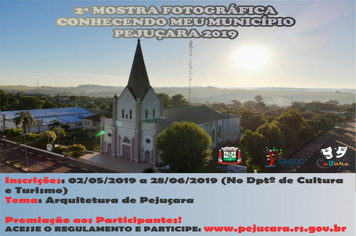 2ª Mostra Fotográfica de Pejuçara tem regulamento divulgado