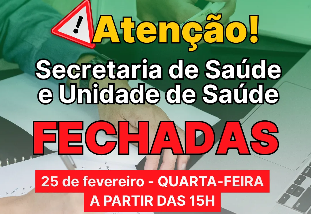 Atendimento suspenso na quarta-feira (25)