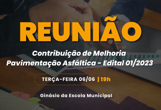 Reunião contribuição de melhoria