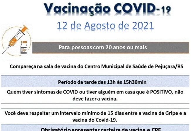 VACINAÇÃO CONTRA A COVID-19