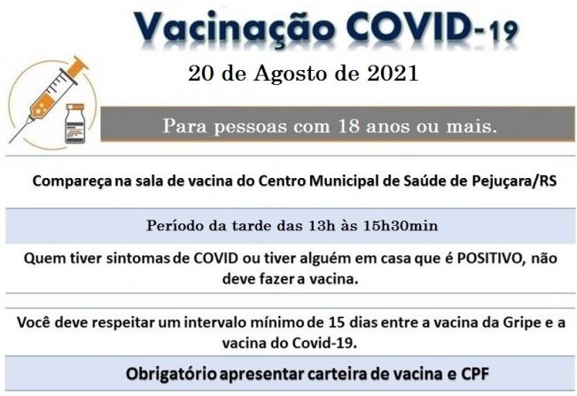 VACINAÇÃO CONTRA A COVID-19