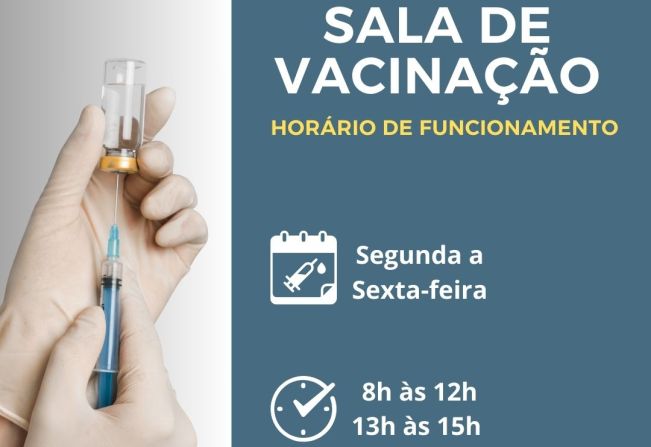 Sala de Vacinação com novo horário de funcionamento
