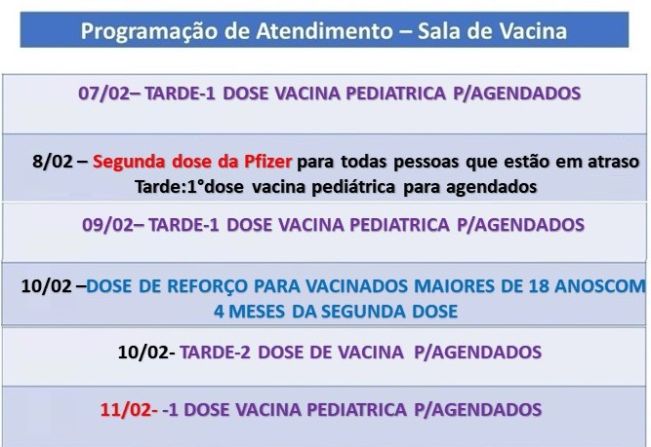 Atenção para a vacinação contra a COVID-19 