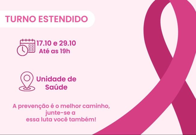 Pejuçara terá programação especial no Outubro Rosa