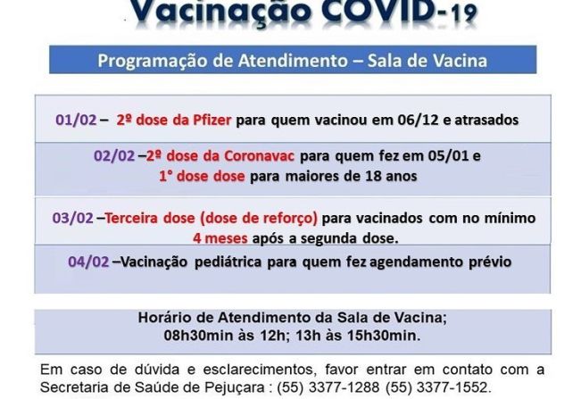 VACINAÇÃO CONTRA A COVID-19