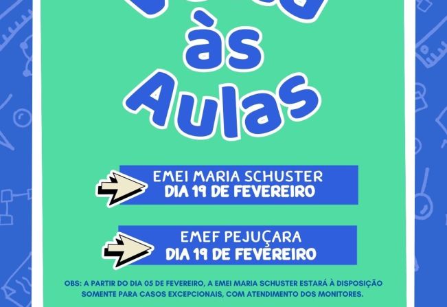 Volta às aulas na Rede Municipal de Ensino