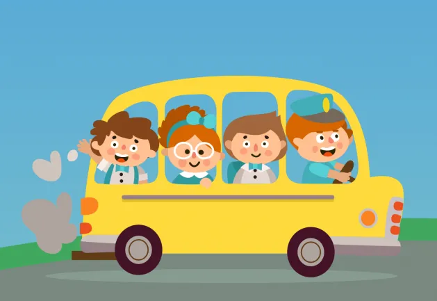 Transporte escolar na cidade 