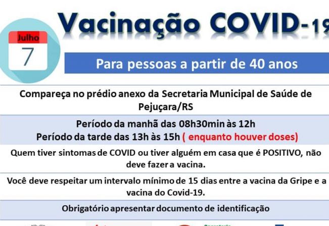 VACINAÇÃO CONTRA A COVID-19