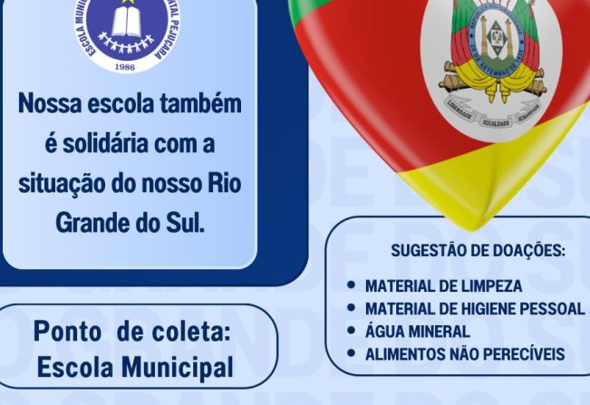 Escolas municipais realizam campanha de doação