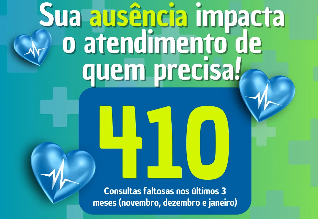 Secretaria de Saúde alerta para alto número de faltas em consultas agendadas