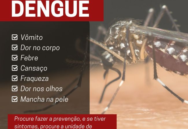 Cuidados com a dengue são reforçados pela Secretaria de Saúde