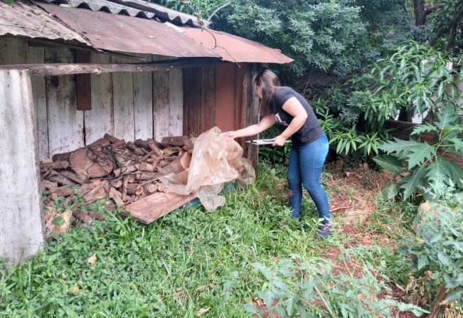 Equipe de Agentes de Combate à Endemias realiza Levantamento de Índice Rápido por Amostragem 