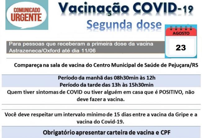 VACINAÇÃO CONTRA A COVID-19