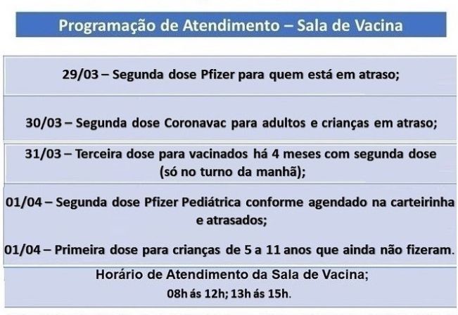 VACINAÇÃO CONTRA A COVID-19