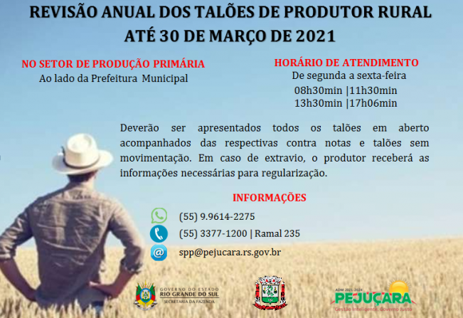 ATENÇÃO PRODUTOR RURAL