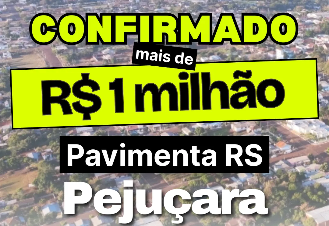 Pejuçara confirma mais de R$ 1 milhão de investimentos para pavimentação asfáltica