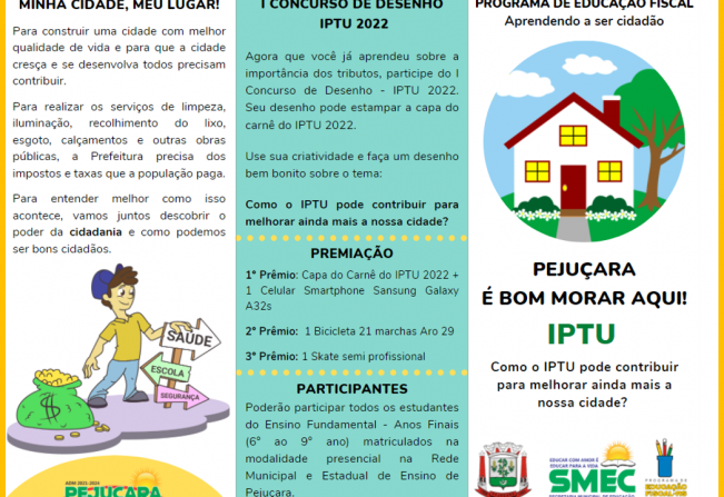 Concurso de desenho irá escolher a capa do Carnê do IPTU 2022