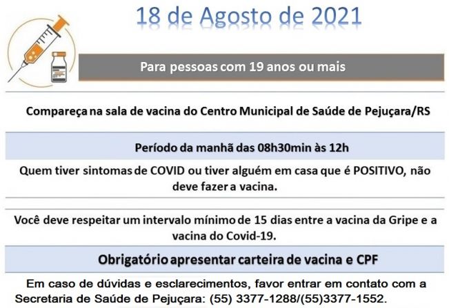 VACINAÇÃO CONTRA A COVID-19