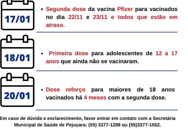 Atenção para a vacinação contra a COVID-19