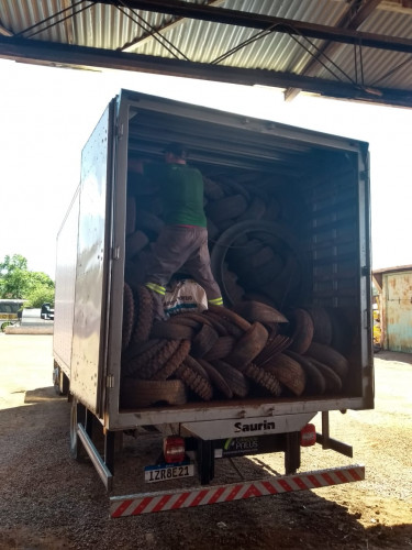 Administração municipal envia nova remessa de pneus inservíveis para descarte correto