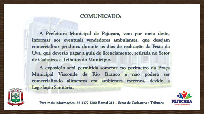 Comercialização de produtos por ambulantes deverá obedecer regras da legislação 