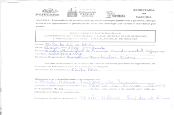 Foto - Resultado do Concurso de Educação Fiscal