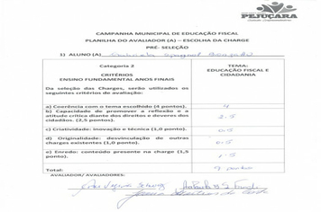 Foto - Resultado do Concurso de Educação Fiscal