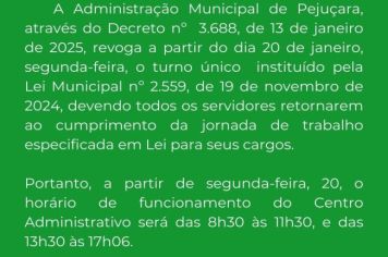 Revogação do turno único