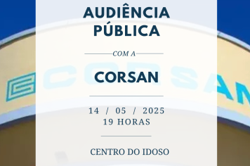 Prefeitura de Pejuçara convida para Audiência Pública com a Corsan